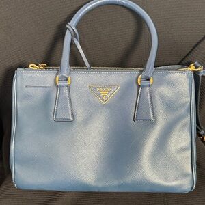 Prada Blue Saffiano Leather Women's Bag